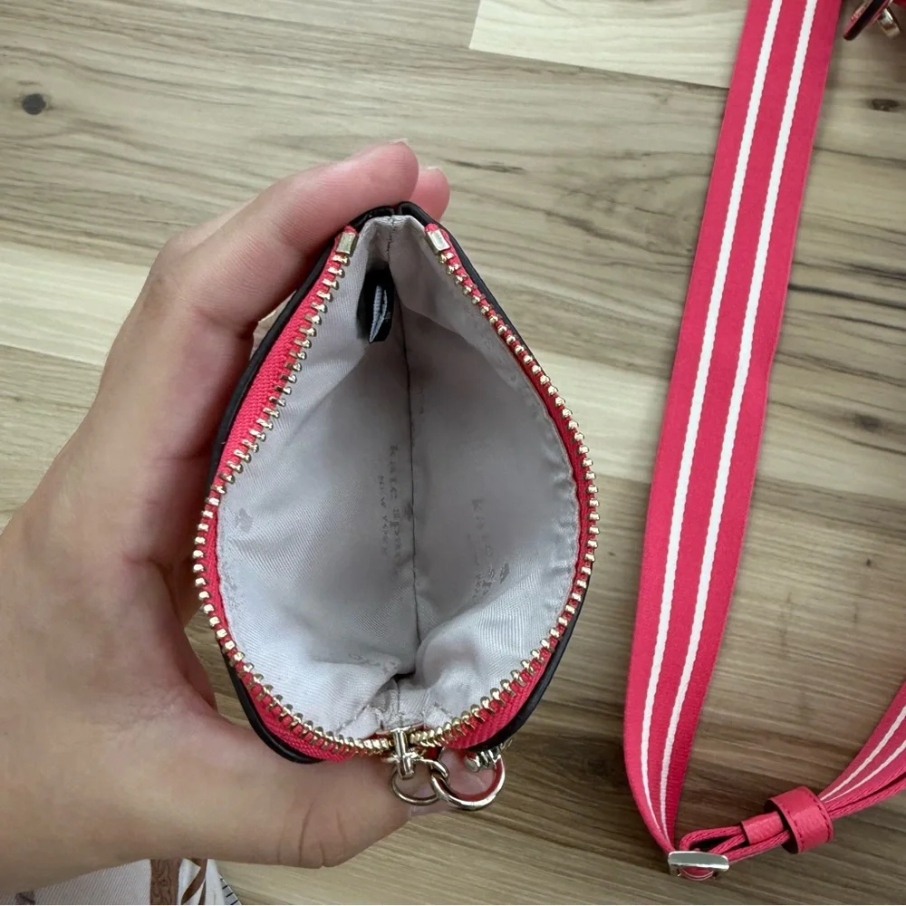 Kate Spade Vibrant Pink Crossbody Bag with Coin Pouch - Picture 13 of 14